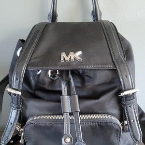 Michael Kors Synthetic Beacon Small Black Nylon Backpack
